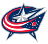 Columbus Blue Jackets logo featuring a silver star, red and white stripes forming a 'C', and a dark blue background with white stars and a red circle.